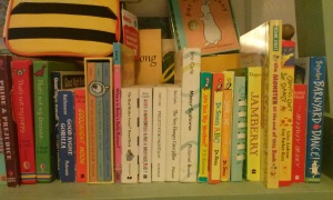 Shelf of board books