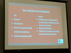 Do's and Don'ts on Voting Day slide